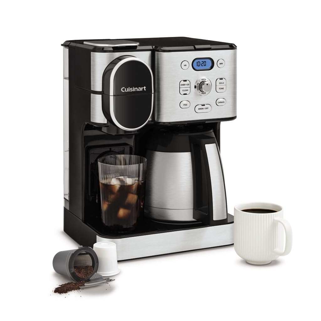 10-Cup Thermal Carafe Drip Coffee Maker and Single-Serve Brewer E584