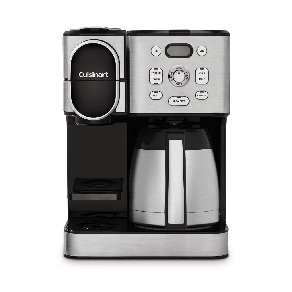 10-Cup Thermal Carafe Drip Coffee Maker and Single-Serve Brewer E584