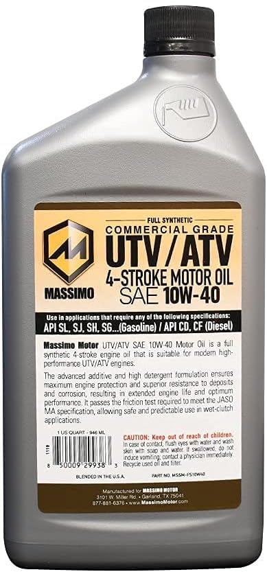 10W-40 Full Synthetic Oil 1 Qt. 2packs I496871