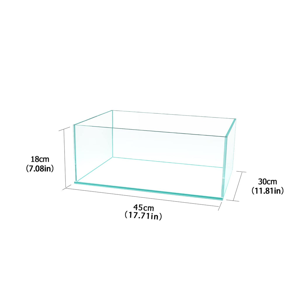 6.4Gal Shallow Rimless Aquarium Ultra-White Glass I7244