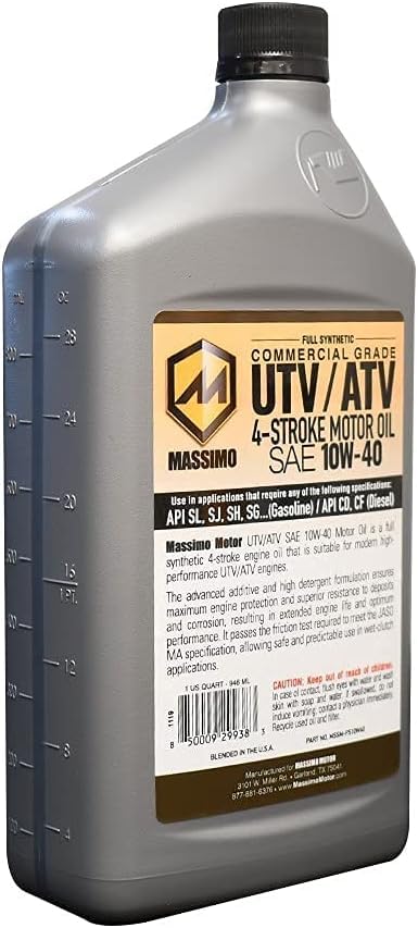 10W-40 Full Synthetic Oil 1 Qt. 2packs I496871