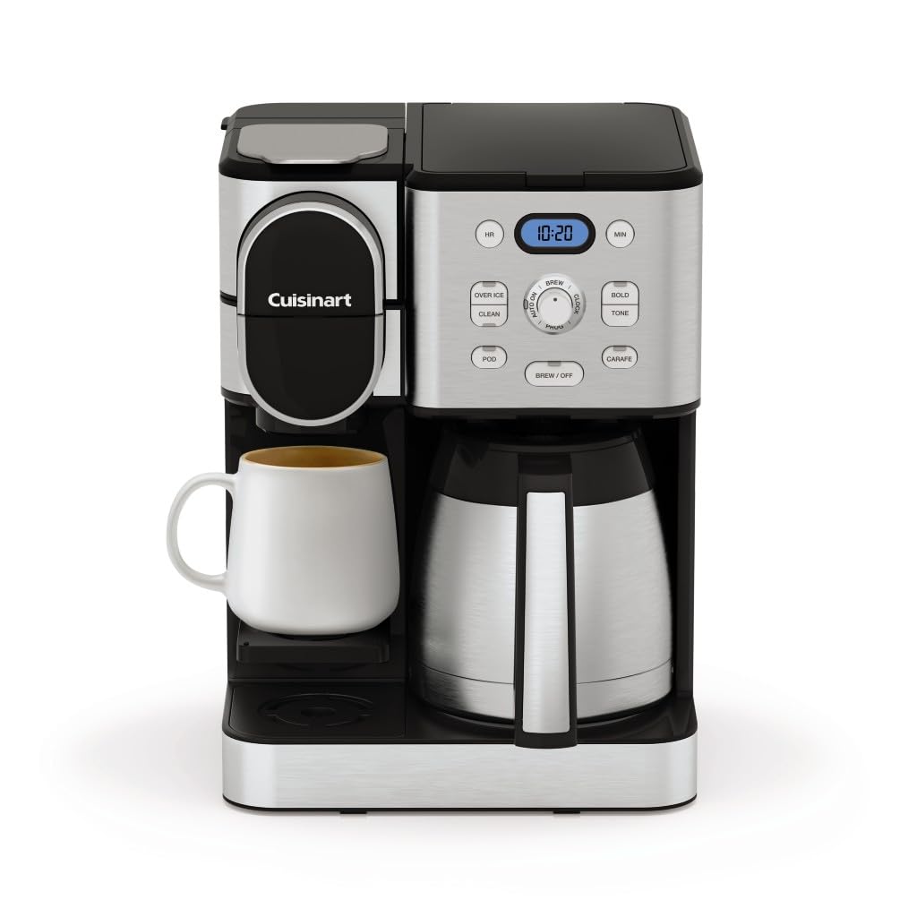 10-Cup Thermal Carafe Drip Coffee Maker and Single-Serve Brewer E584