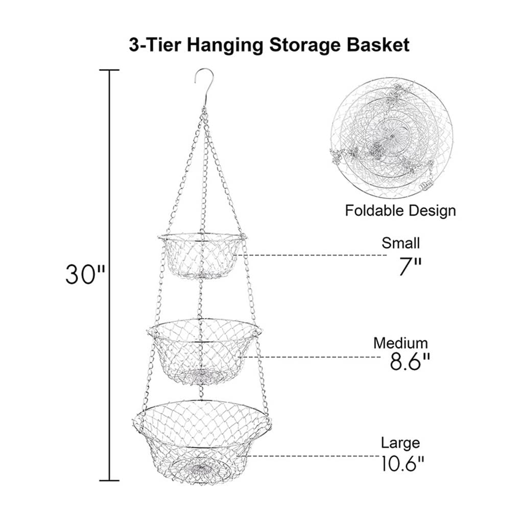 3 Tier Hanging Fruit Basket S493