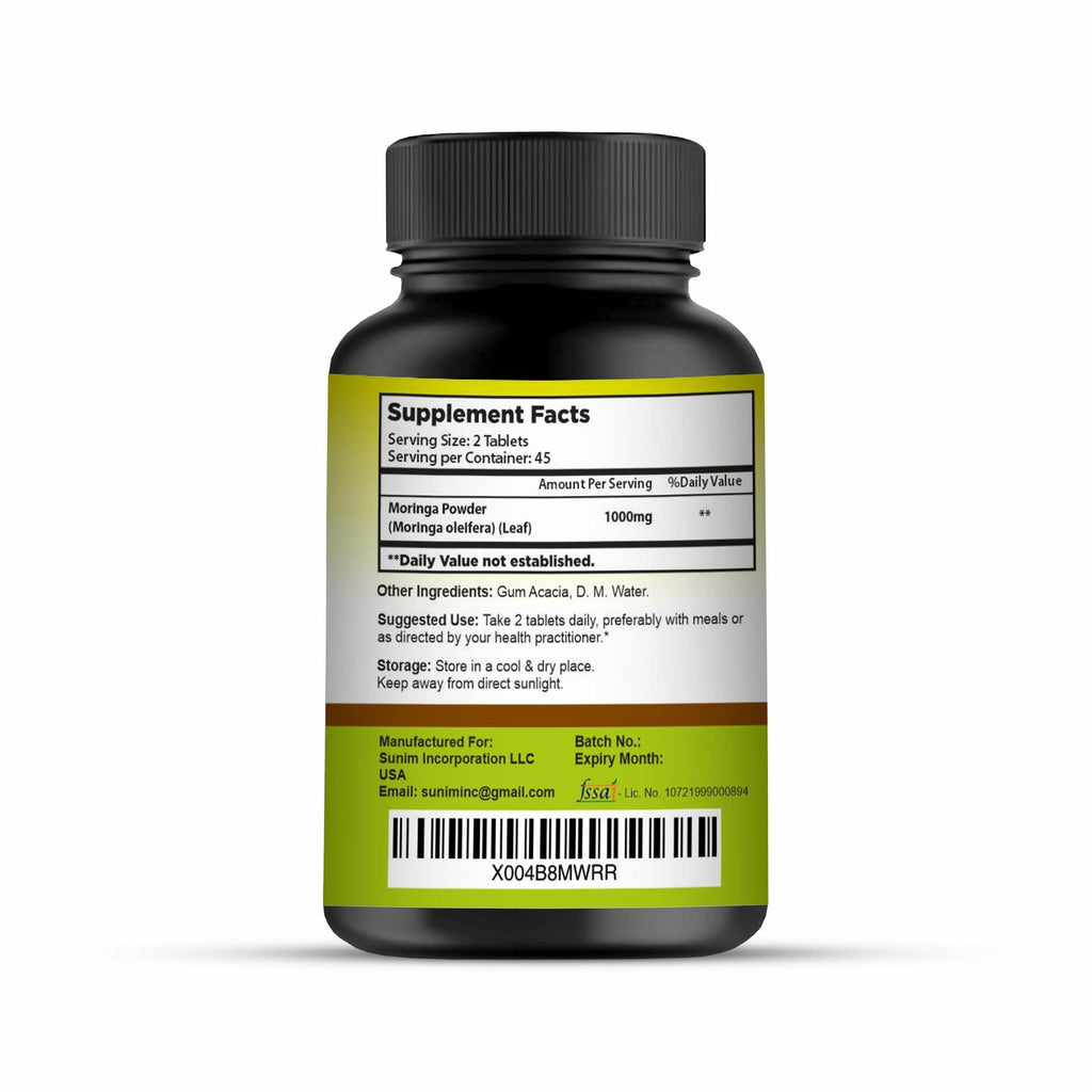 1000 mg Moringa Leaf Tablets, 90 Tablets E360