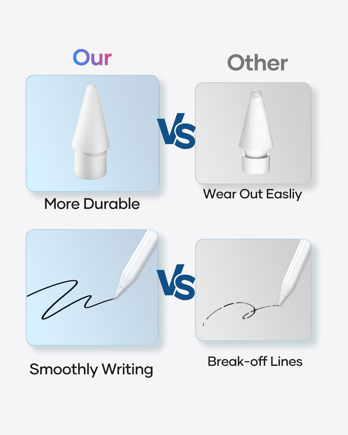 Compatible with Apple Pencil 2nd Gen/1st Gen/USB-C/Apple Pencil Pro, 4 Colors, 6 Pack R38990
