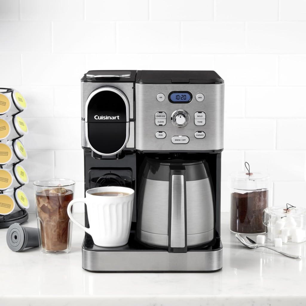 10-Cup Thermal Carafe Drip Coffee Maker and Single-Serve Brewer E584