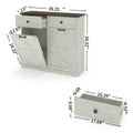 20 Gallon Double Tilt Out Laundry Hamper Cabinet with Drawers U761