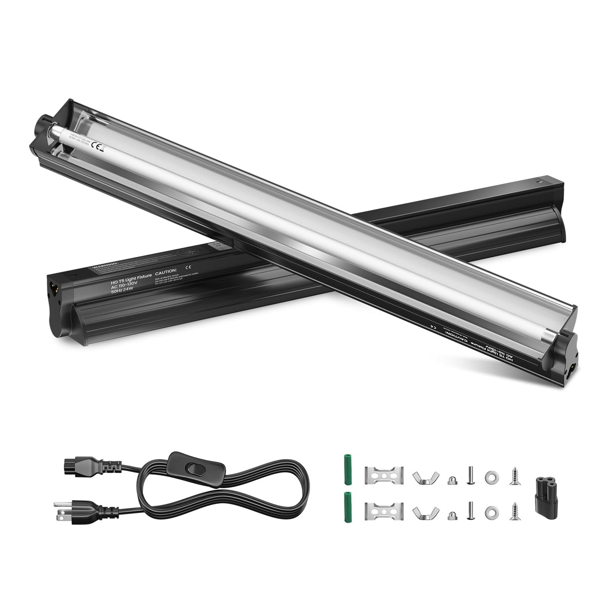 24W 10.0 T5 UVB Reptile Light Fixture Combo Kit 22inch Terrarium Hood P409900