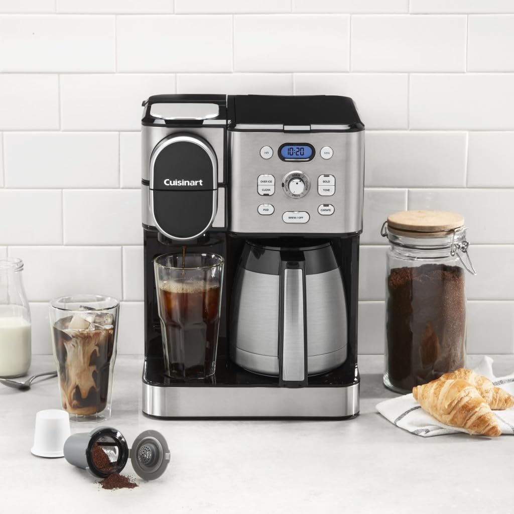 10-Cup Thermal Carafe Drip Coffee Maker and Single-Serve Brewer E584
