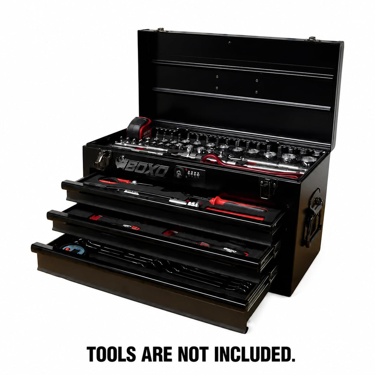 3-Drawer Steel Toolbox with Ball Bearing Drawers K330879