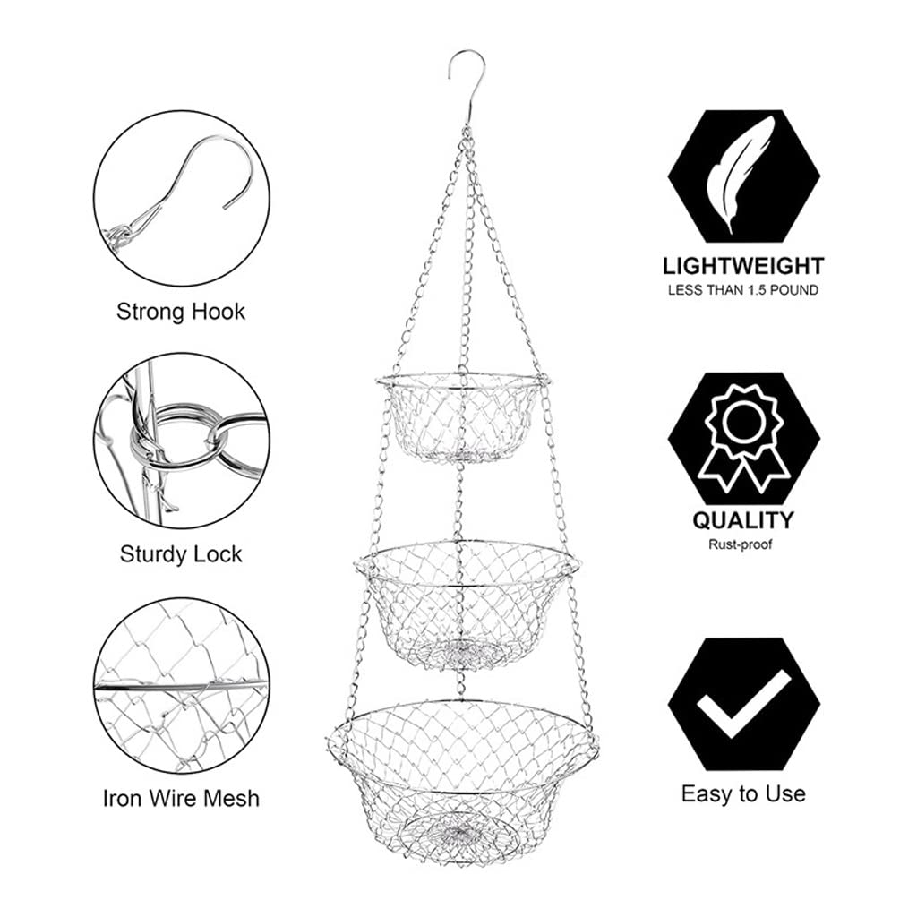3 Tier Hanging Fruit Basket S493