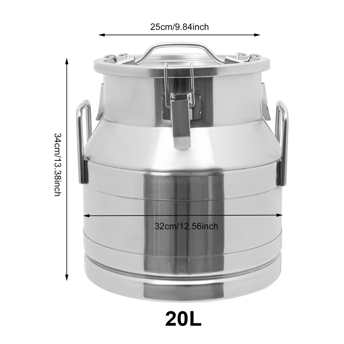 20L Stainless Steel Milk Bucket with Spigot C919807