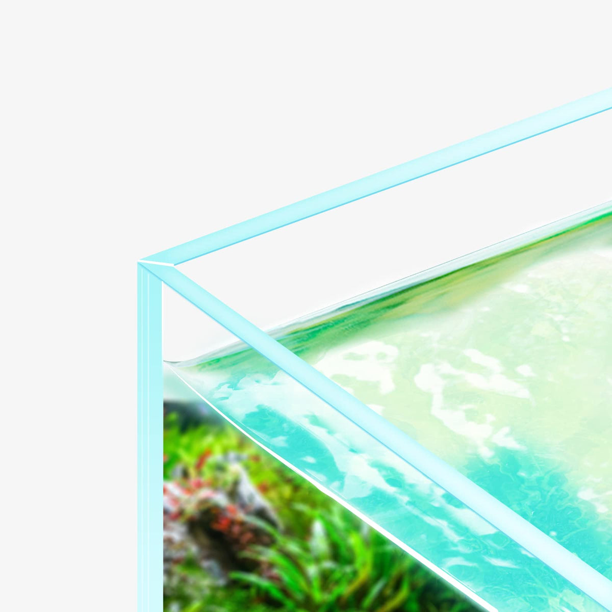 6.4Gal Shallow Rimless Aquarium Ultra-White Glass I7244