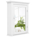 White Wall Mounted Medicine Cabinet with Mirror U14297