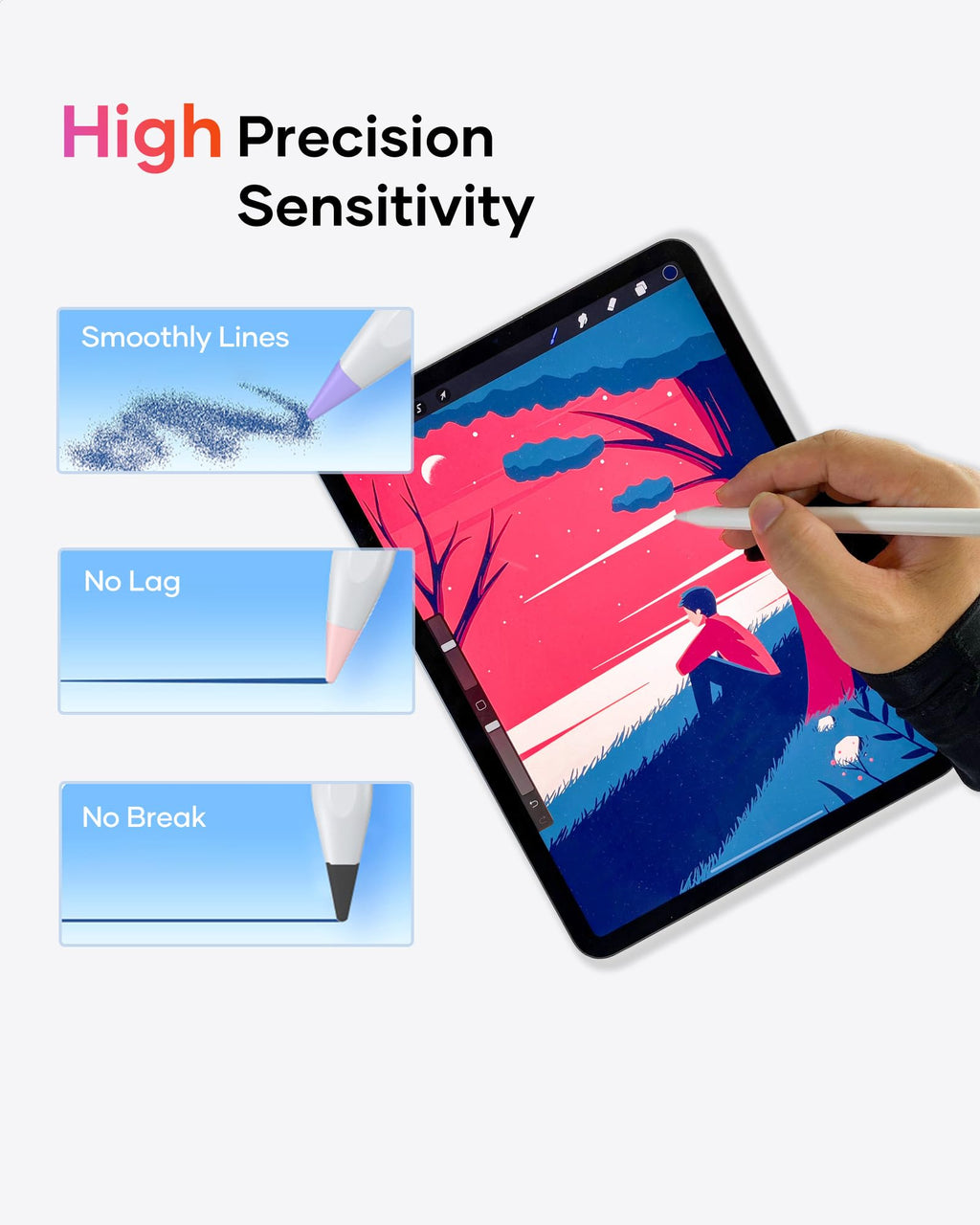 Compatible with Apple Pencil 2nd Gen/1st Gen/USB-C/Apple Pencil Pro, 4 Colors, 6 Pack R38990