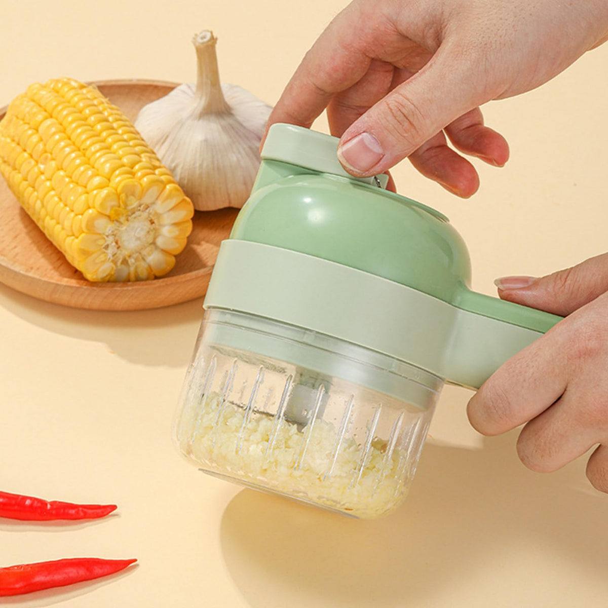 4 in 1 Handheld Electric Vegetable Cutter Set J23315