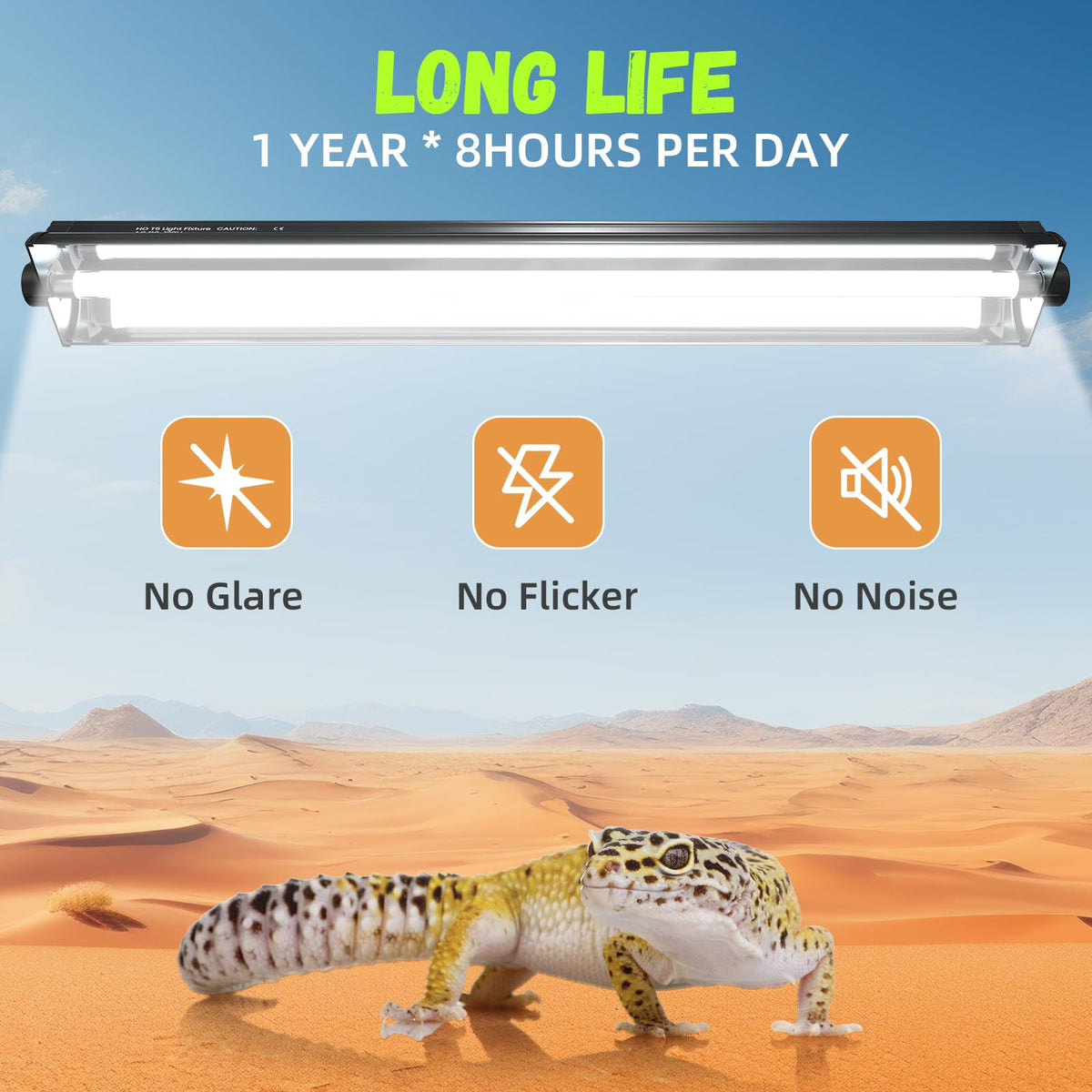 24W 10.0 T5 UVB Reptile Light Fixture Combo Kit 22inch Terrarium Hood P409900
