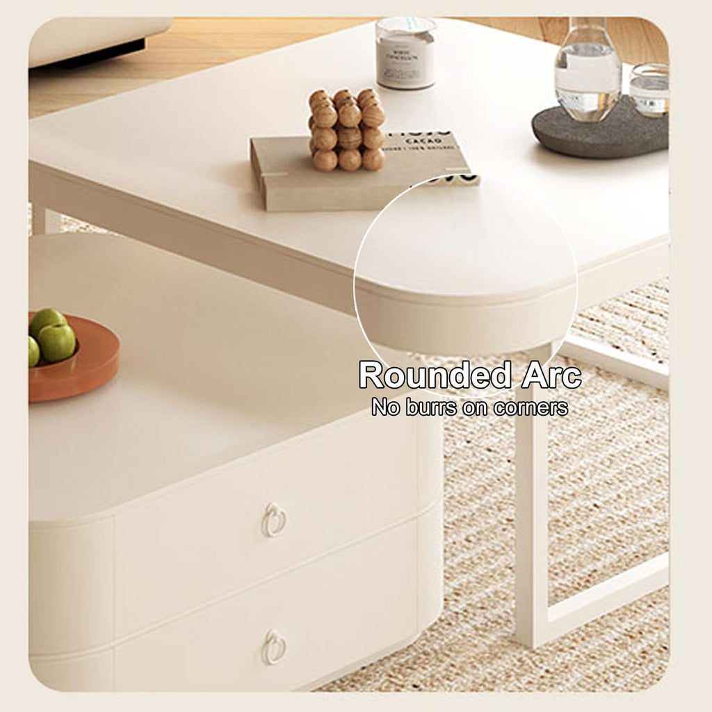 Brown Square Glass Nesting Coffee Table Set of 2 P412500