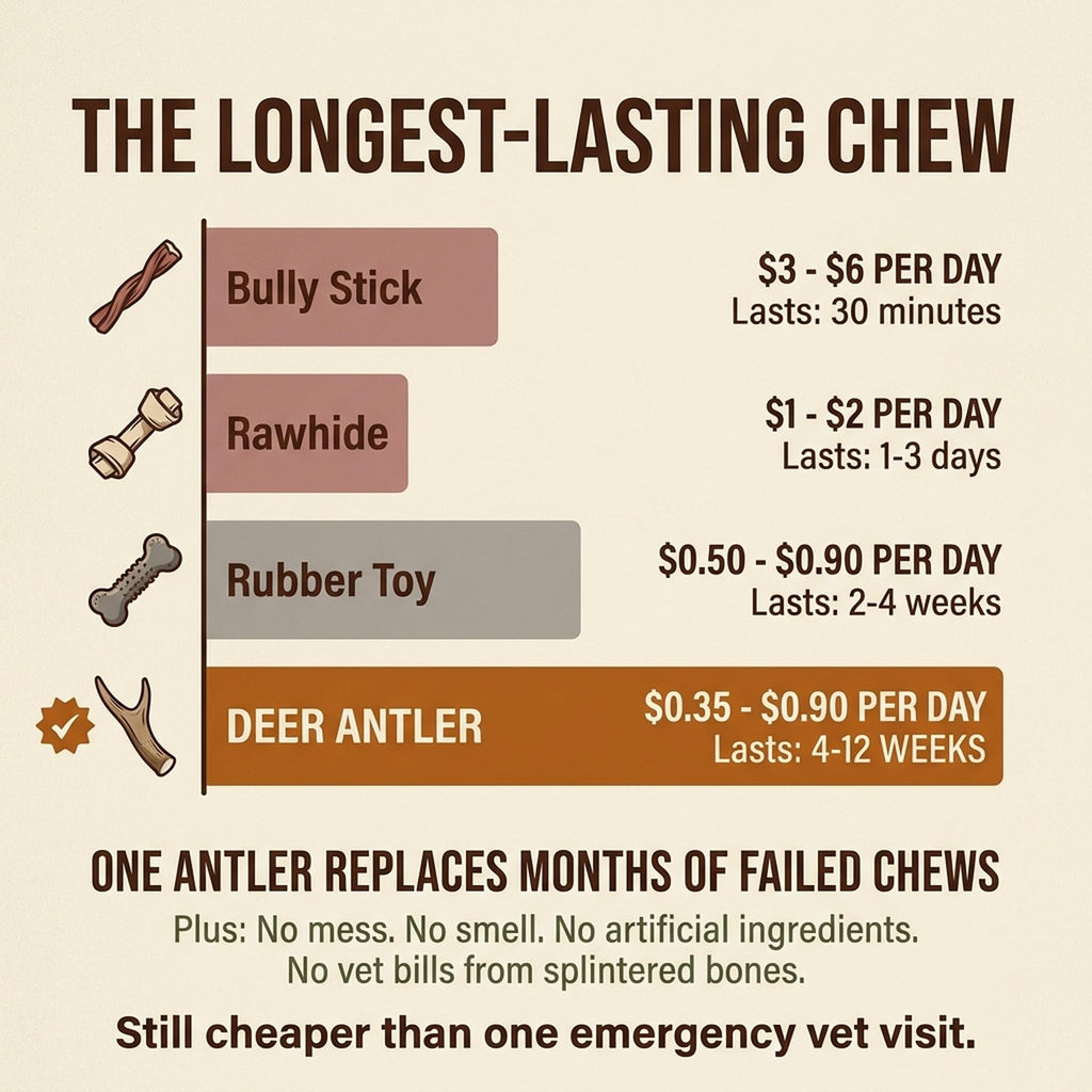 Deer Antler Dog Chew XL 8-10 in U3386