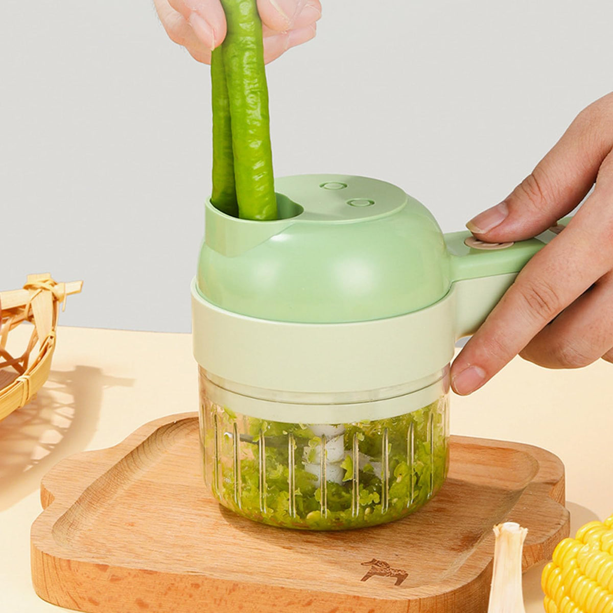 4 in 1 Handheld Electric Vegetable Cutter Set J23315