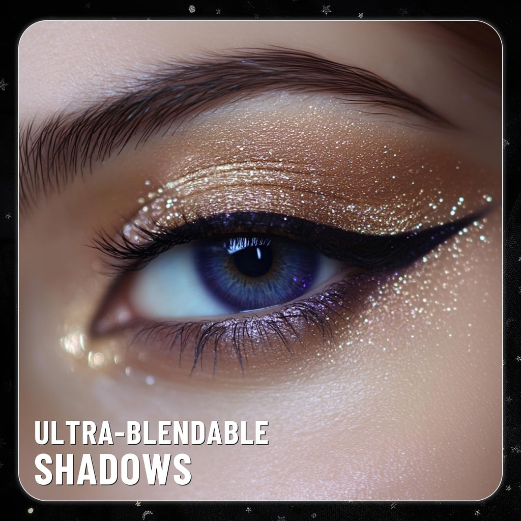 Baked Eyeshadow Makeup Palette 16 Pigmented Soft Neutrals Taupe Earth Tones Smoky Shades Glitter Matte Metallic G381