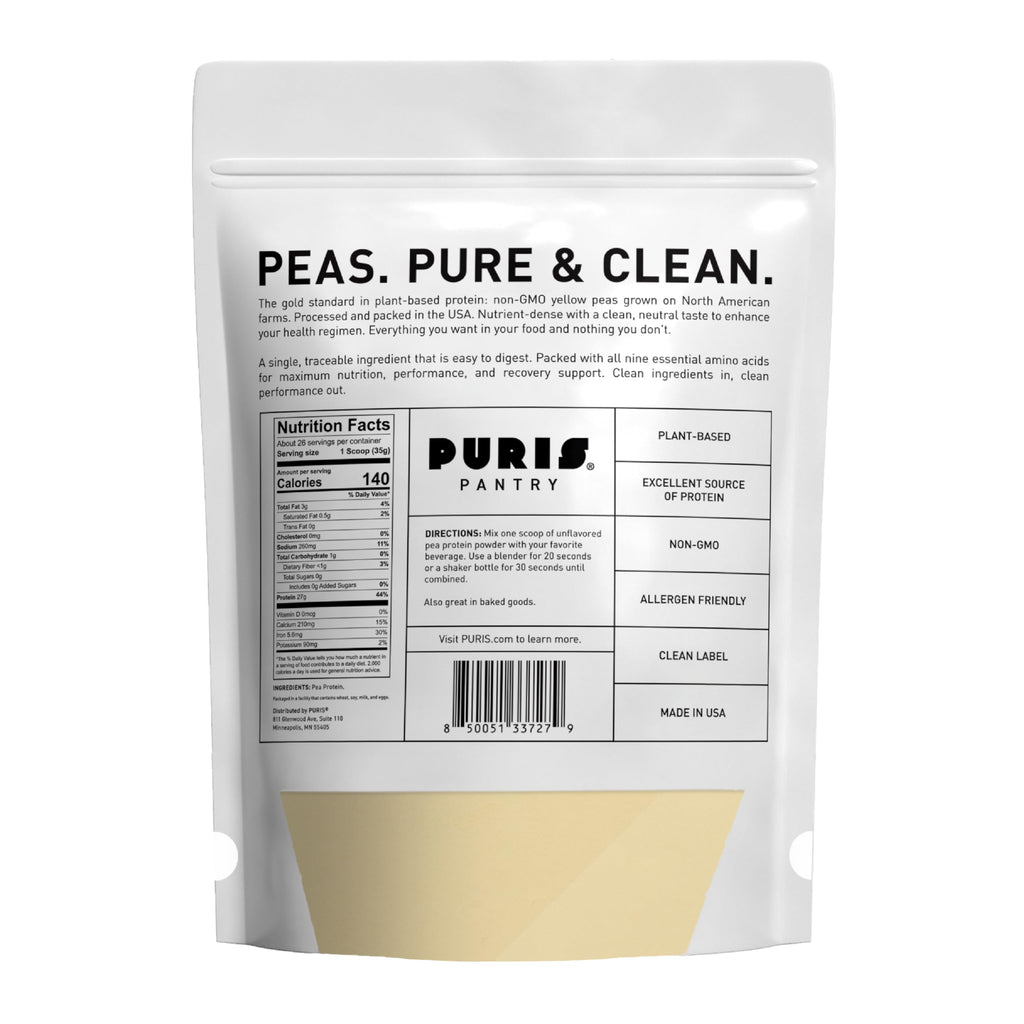 Vegan Pea Protein Powder, Unflavored, 2 lb I815