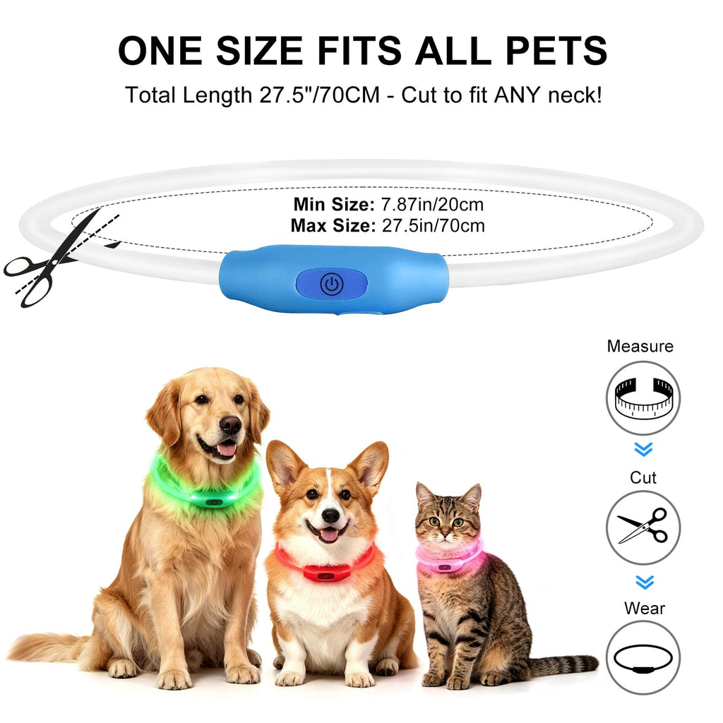 2-Pack Rechargeable LED Dog Collar S22481