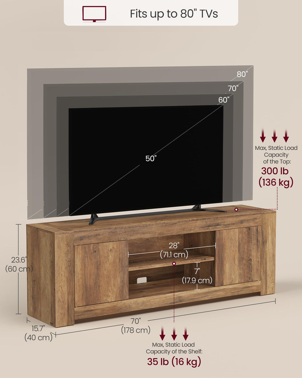 TV Stand with Storage U6432