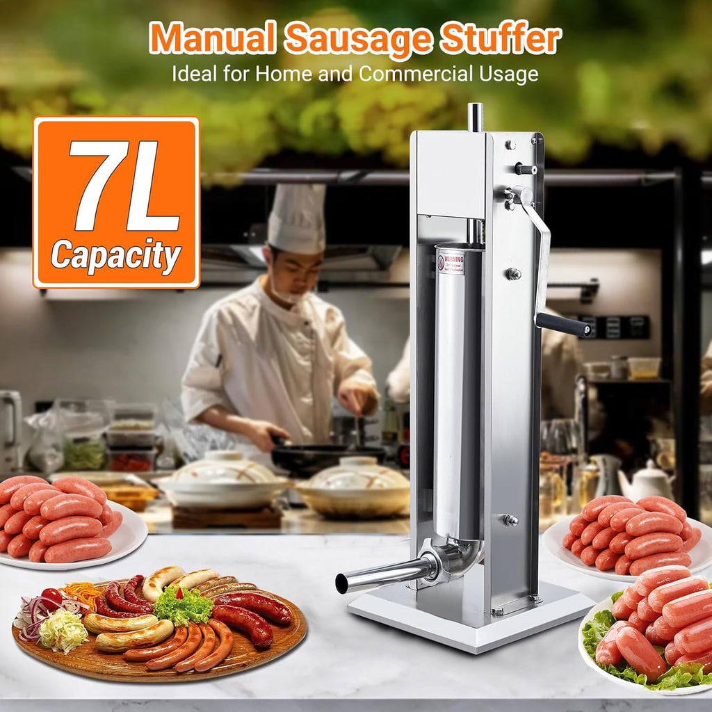 15L Sausage Stuffer with 5 Stainless Steel Tubes U57515