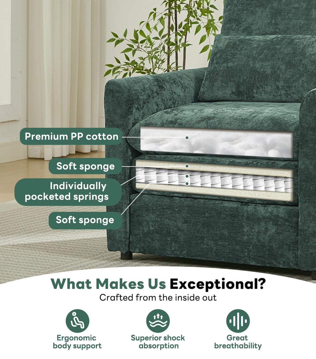 Green 2-Pack Upholstered Accent Chair Set N159116