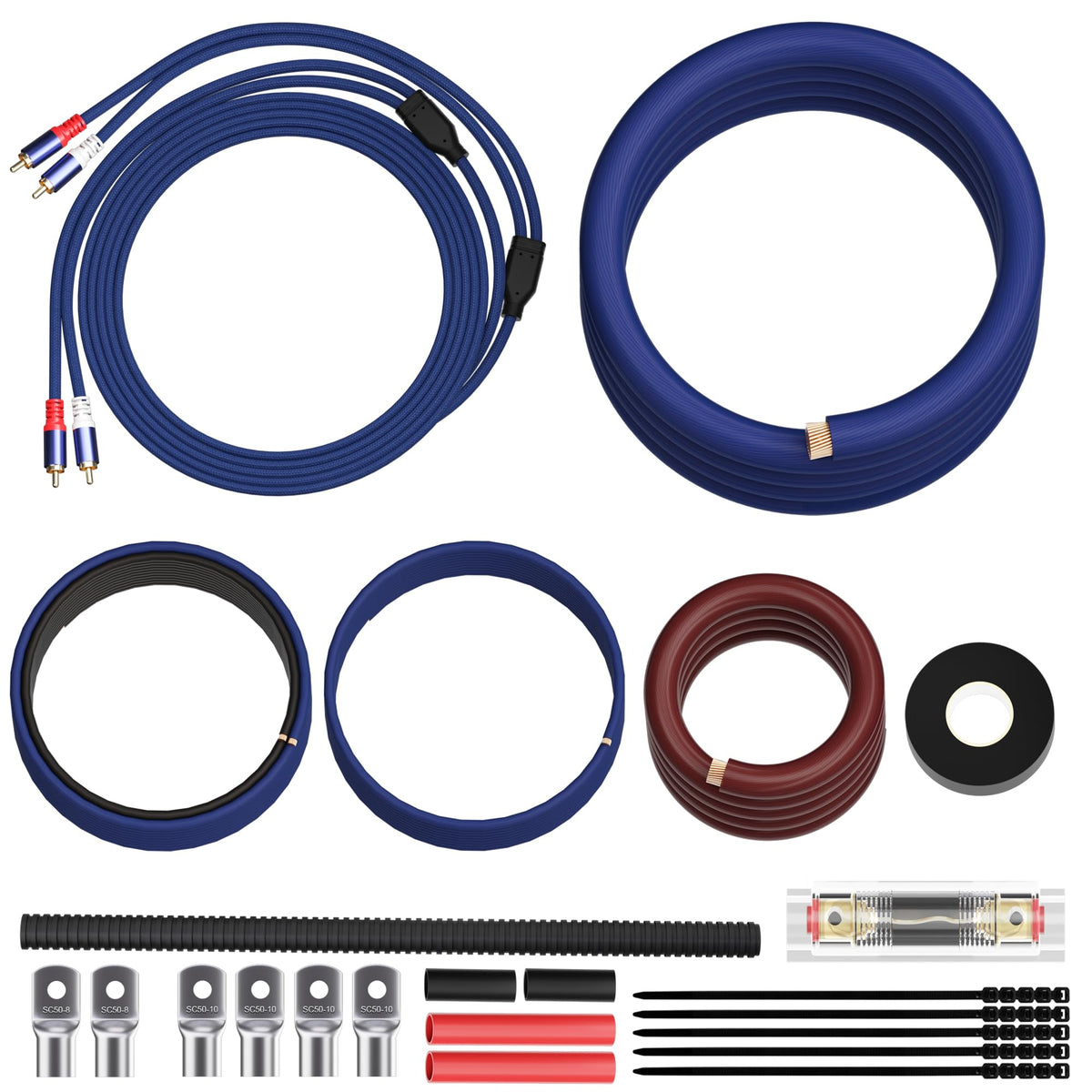1/0 Gauge Amp Wiring Kit with Fuse Holder V373
