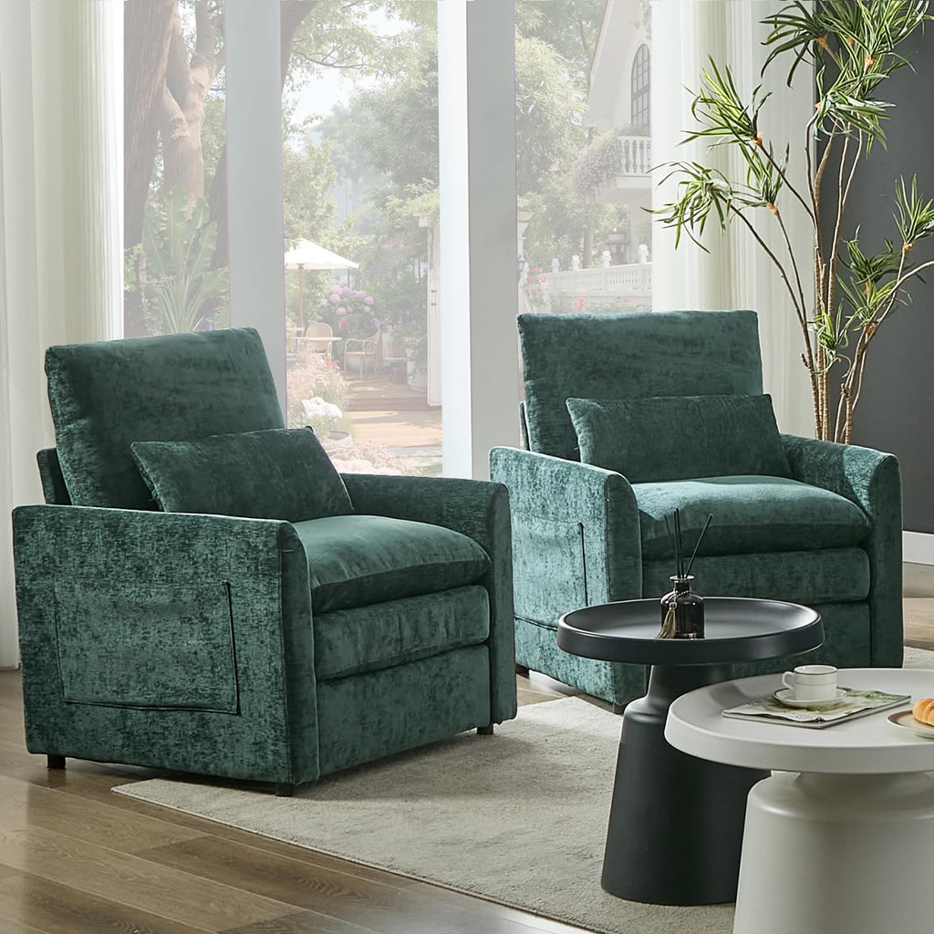 Green 2-Pack Upholstered Accent Chair Set N159116
