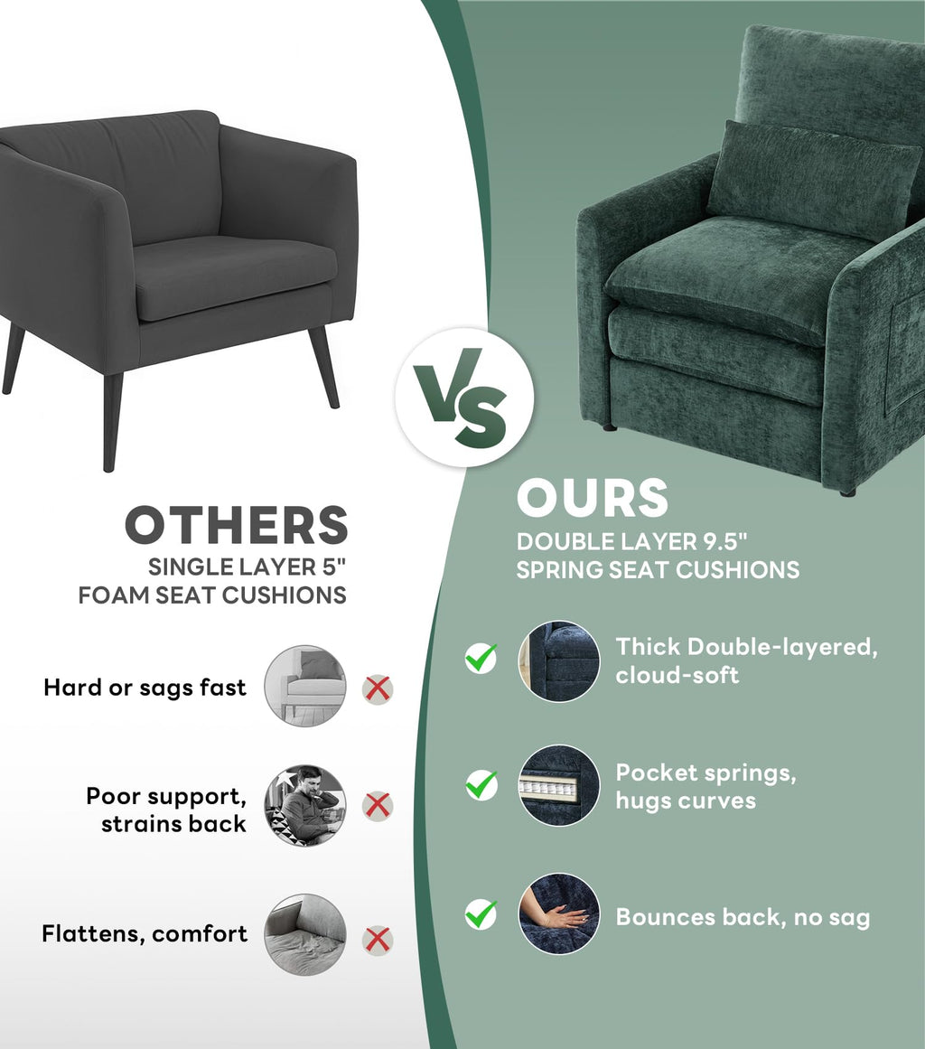 Green 2-Pack Upholstered Accent Chair Set N159116