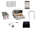 32” Built-in Gas Grill, Double Side Burner, Door & Two Drawers Combo, 20” Refrigerator R3984