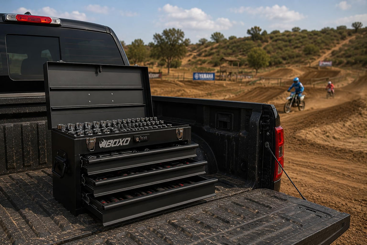 3-Drawer Steel Toolbox with Ball Bearing Drawers K330879
