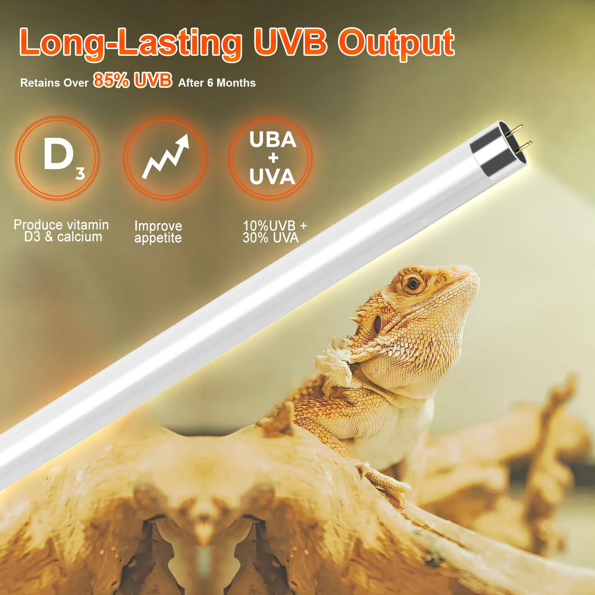 8W T5 10.0 UVB Reptile Light Fixture 12" M789