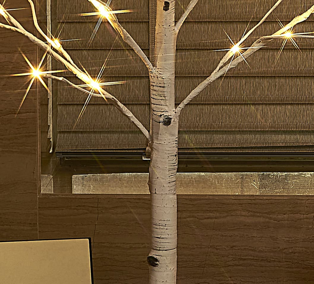 Lighted Birch Tree 8FT 240 Warm White Lights Z253