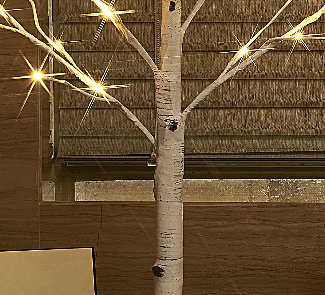 Lighted Birch Tree 8FT 240 Warm White Lights Z253