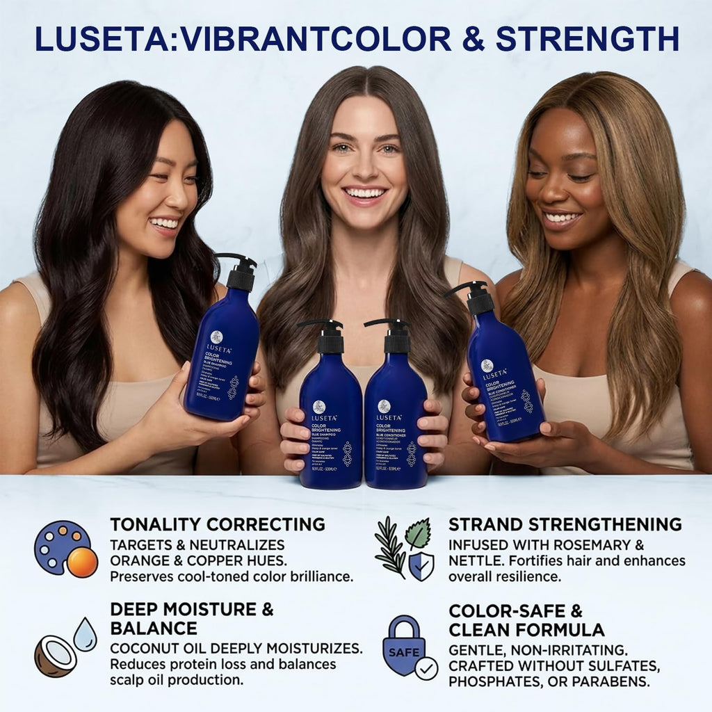 Blue Shampoo & Conditioner Set 2x16.9oz W824