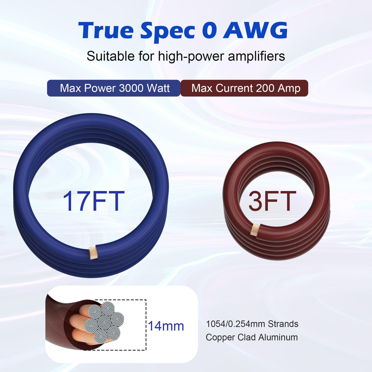 1/0 Gauge Amp Wiring Kit with Fuse Holder V373