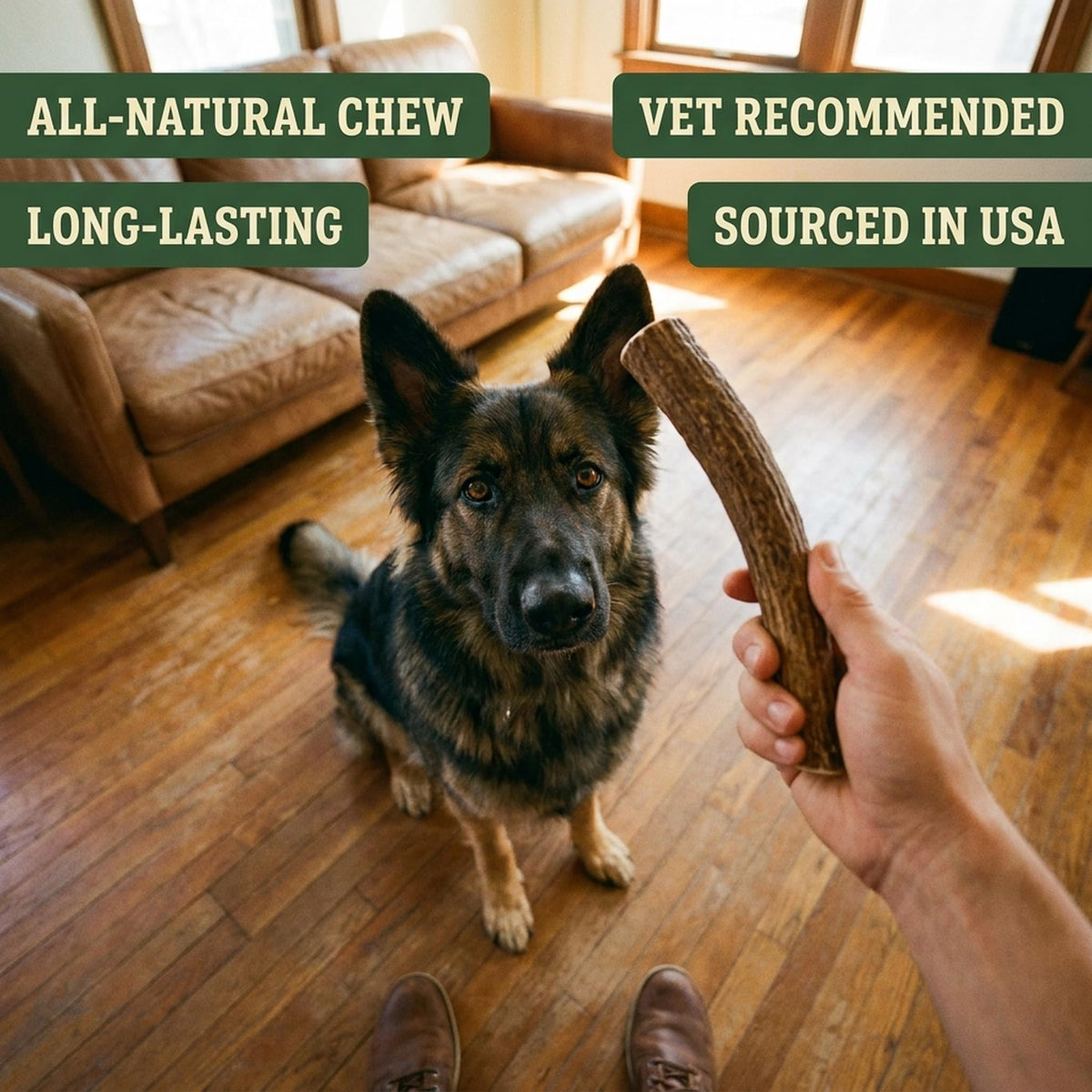 Deer Antler Dog Chew XL 8-10 in U3386