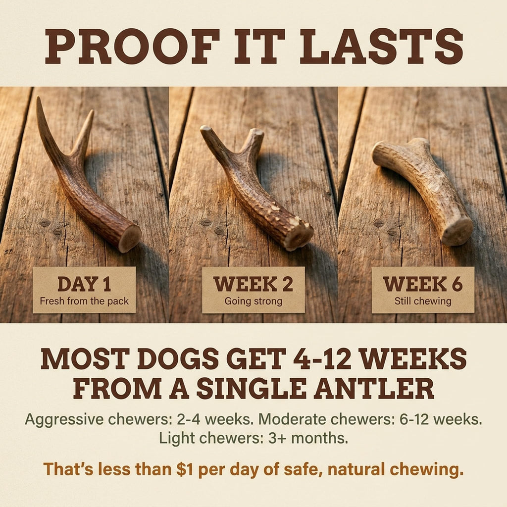 Deer Antler Dog Chew XL 8-10 in U3386
