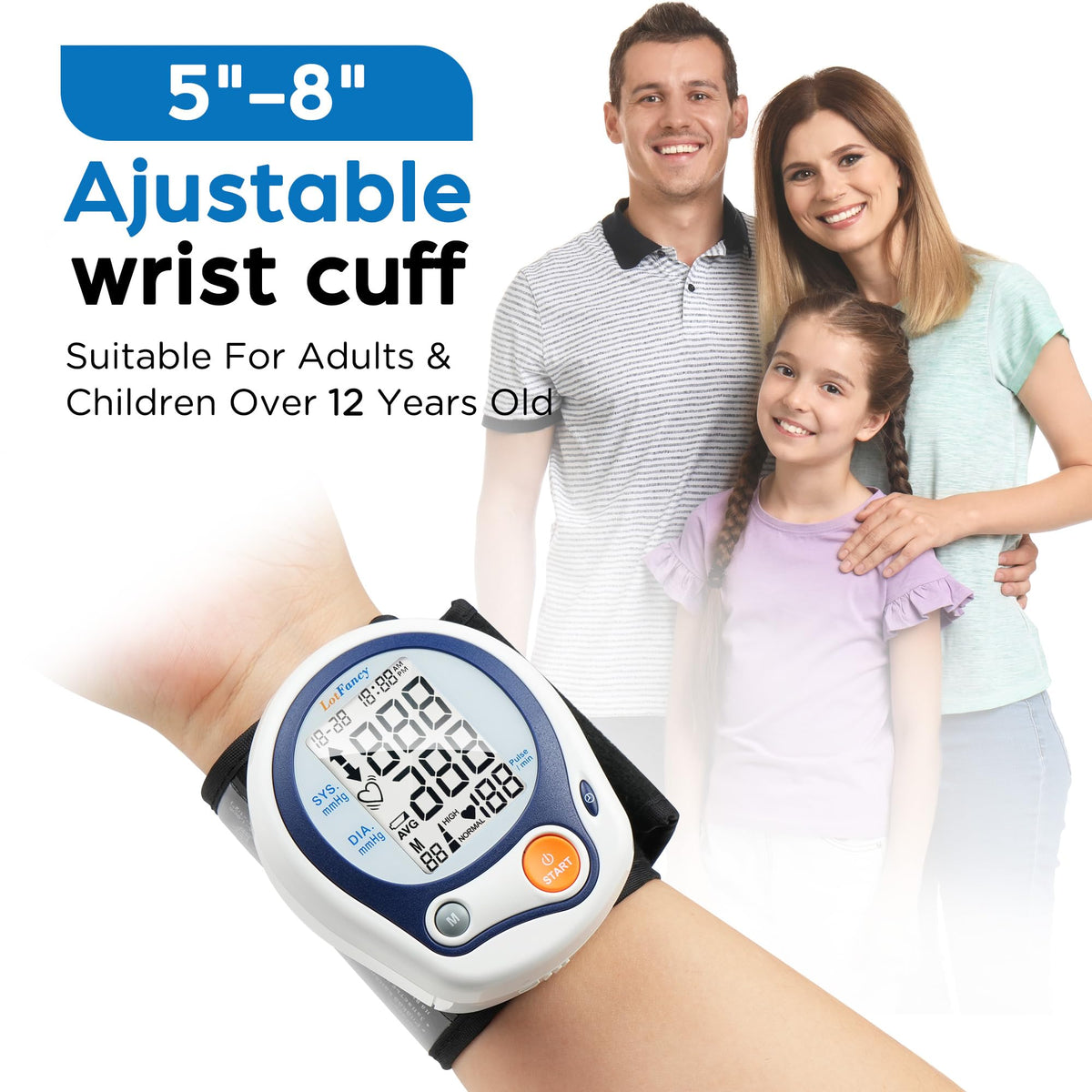 Kids Wrist Blood Pressure Monitor with Carrying Case E77397