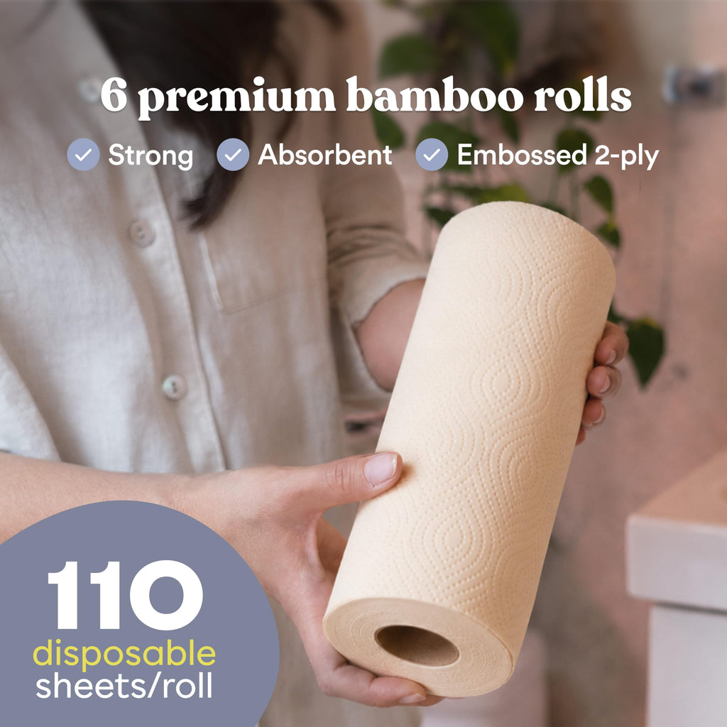 Bamboo Paper Towels 8 Rolls 2 Ply Z322899