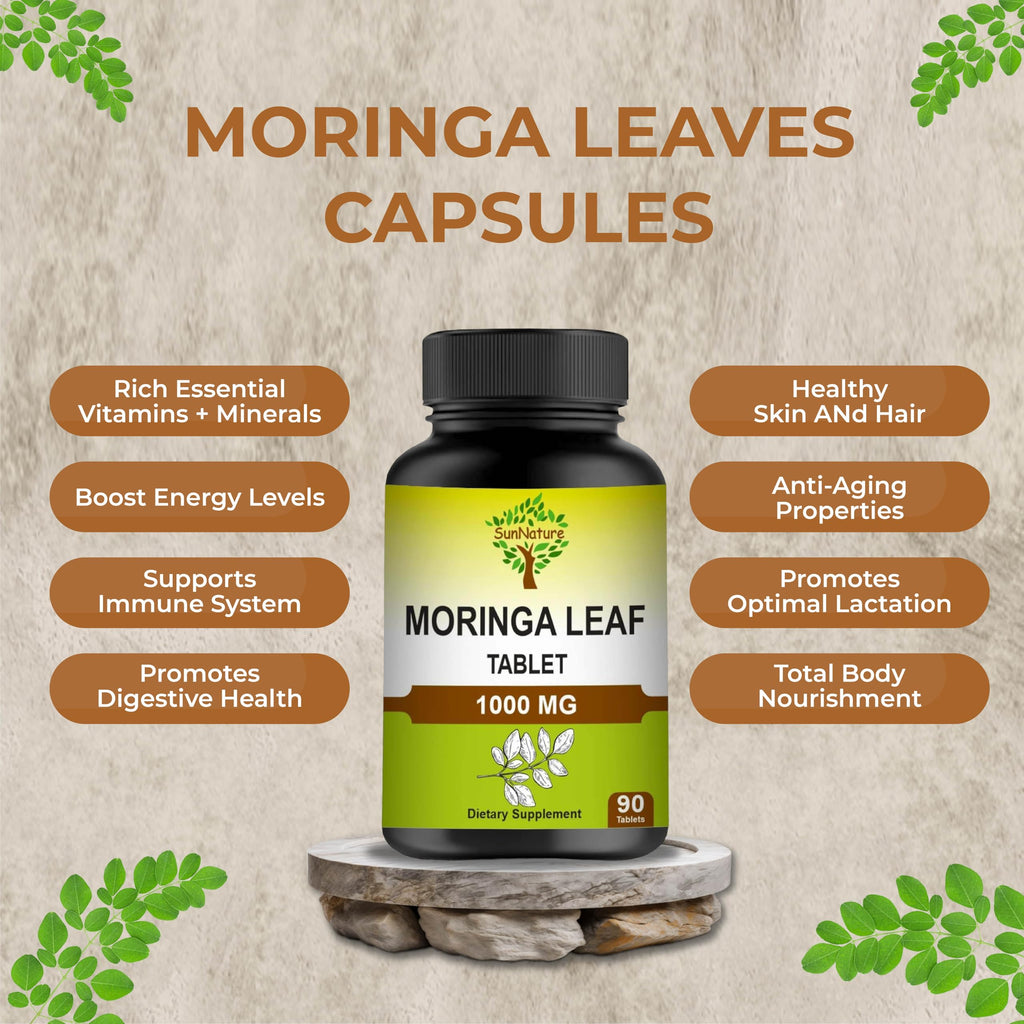 1000 mg Moringa Leaf Tablets, 90 Tablets E360