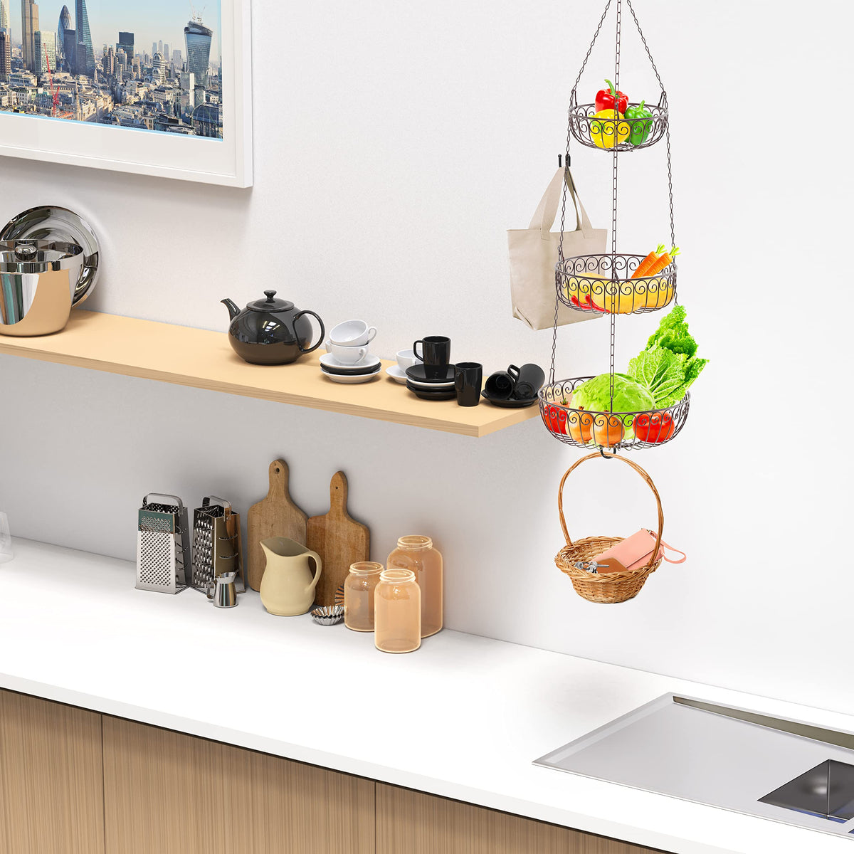 3-Tier Hanging Fruit Basket W6568