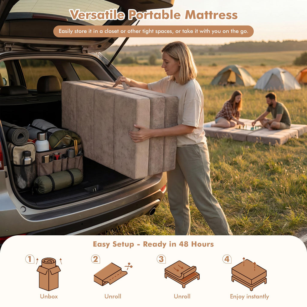 Foldable Twin 4 Inch Memory Foam Mattress G58510