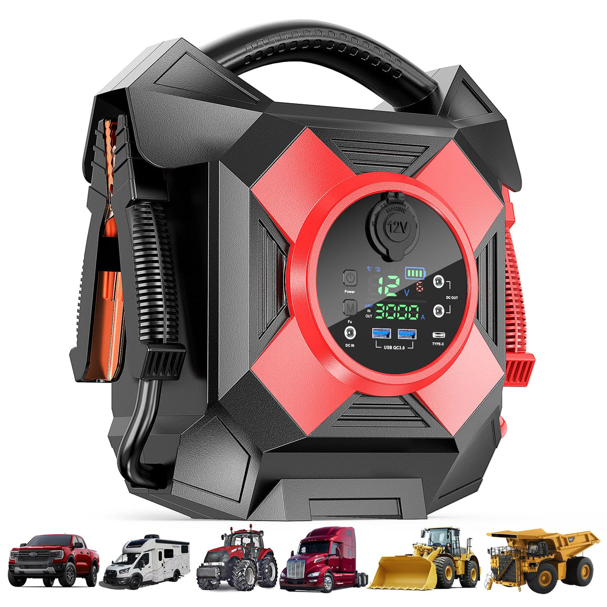 12V Semi Truck Jump Starter Heavy Duty D1918