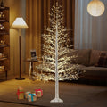 7FT Lighted Birch Tree with 1500 Warm LED Lights W1146