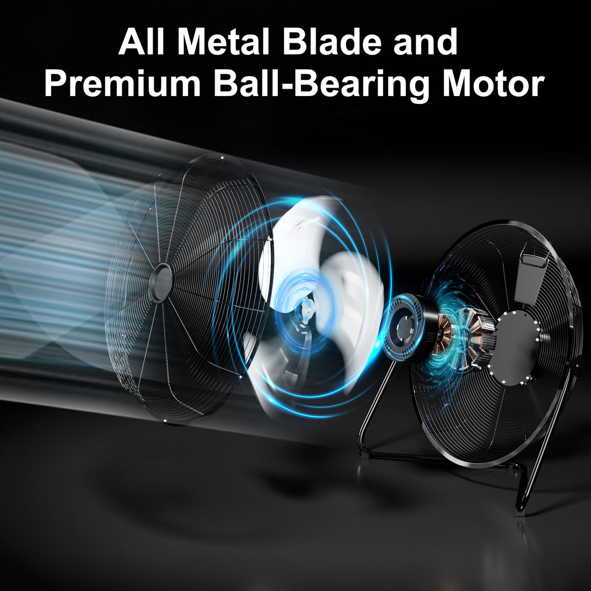 20 Inch 3 Speed High Velocity Metal Industrial Floor Fan V64607